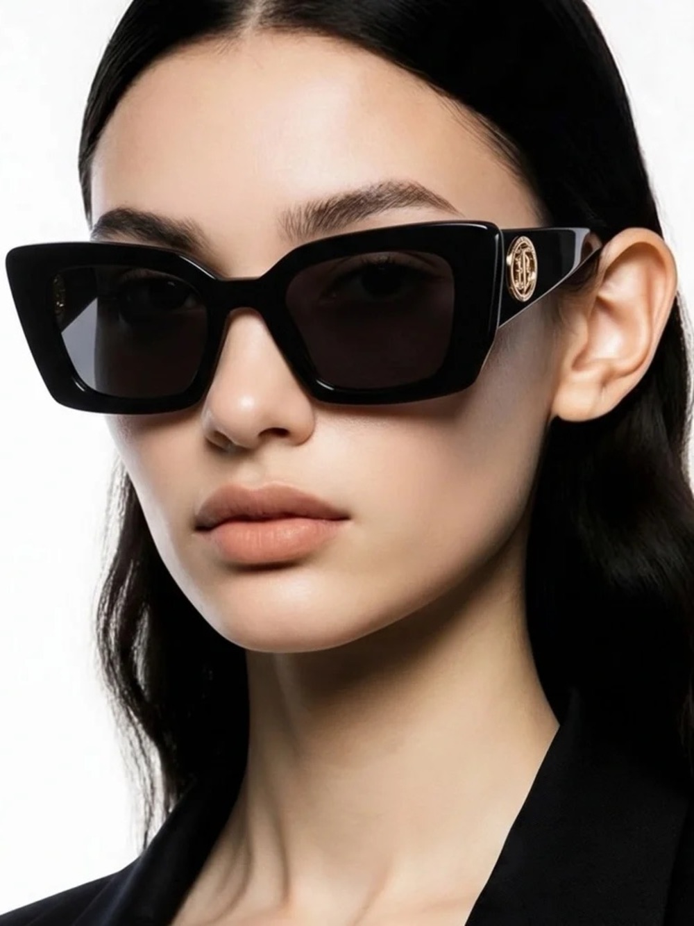 Burberry Tortoiseshell Brown Square Sunglasses with Logo